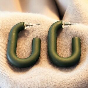 Sassy Jone Green Hoop Earrings